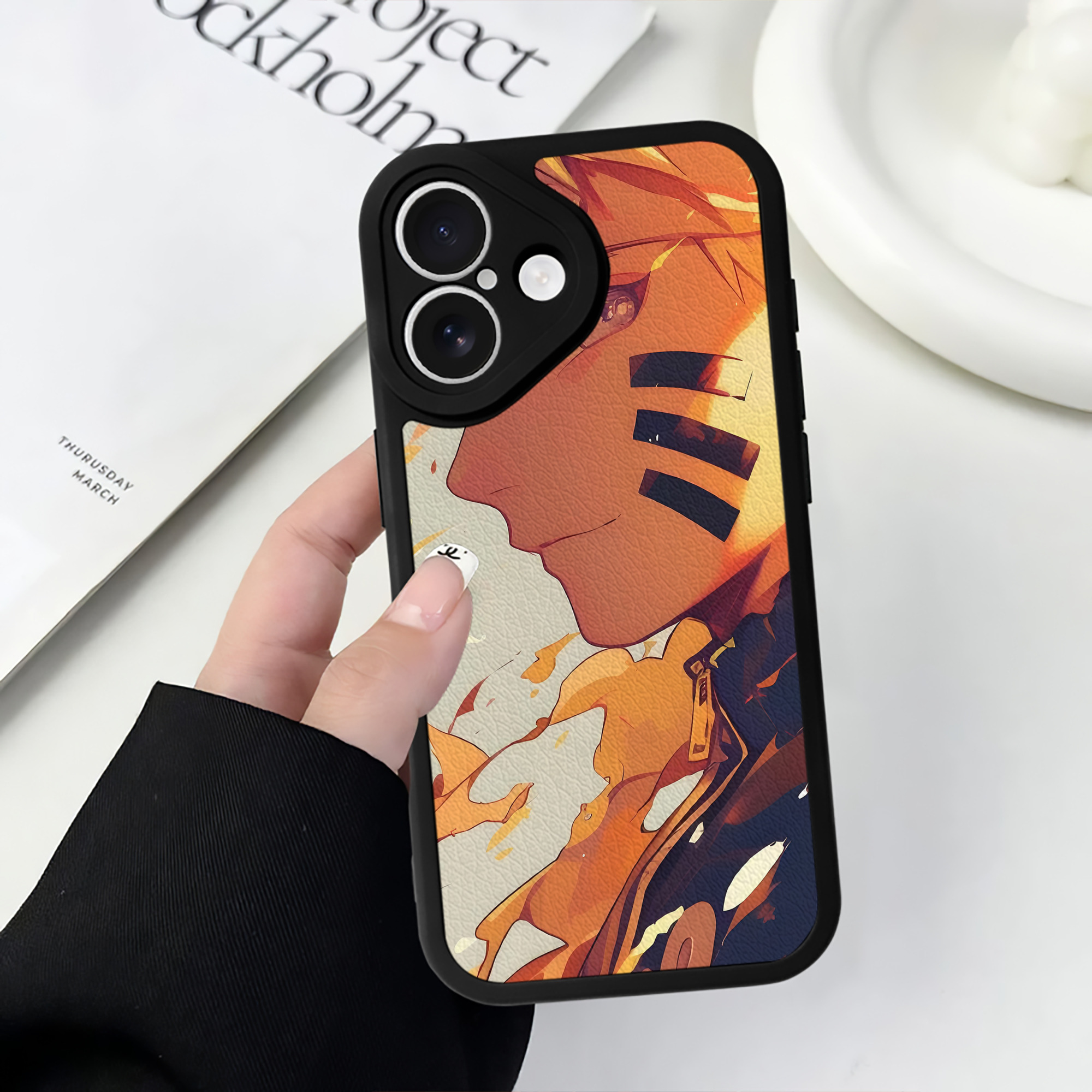 （画像用） NARUTO -ナルト- NARUTO -ナルト- 疾風伝 【iPhone 16シリーズ対応】シリコンスマホケース（レザー調） 材質：シリコン